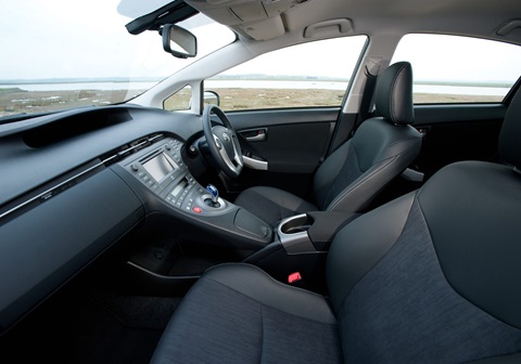 Toyota Prius dashboard and front seats