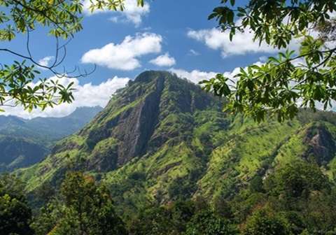 Ella Rock seen from a distance in Sri Lanka’s hill country