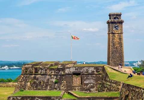 Galle Fort ramparts and lighthouse, Sri Lanka