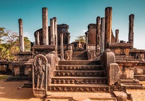 Ancient Polonnaruwa ruins, one of the top tourist places in Sri Lanka