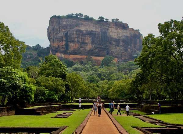 Sigiriya Lion Rock view rising above the jungle in central Sri Lanka - Day tours to Sigiriya