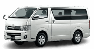 Toyota KDH Super GL van with driver from $45/day.