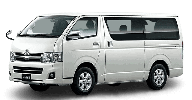 Toyota KDH Super GL van with driver in Sri Lanka
