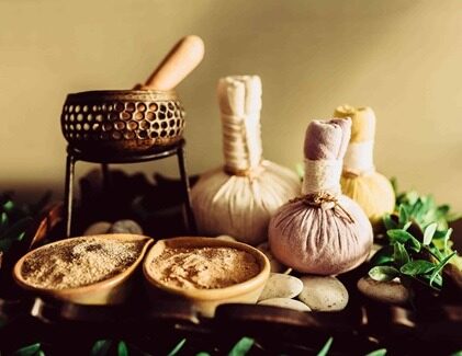 Herbal compress pouches used for Pinda Sweda therapy