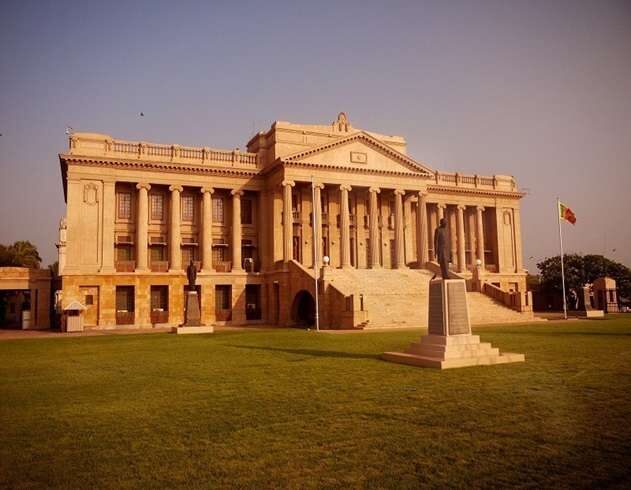 Neoclassical architecture of Old Parliament Building Colombo