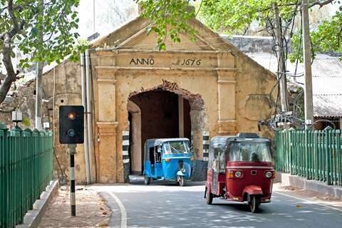 Historic Fort Frederick gate and walls Trincomalee