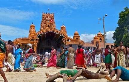 Colorful festival at Nallur Kandaswamy Kovil Jaffna Sri Lanka