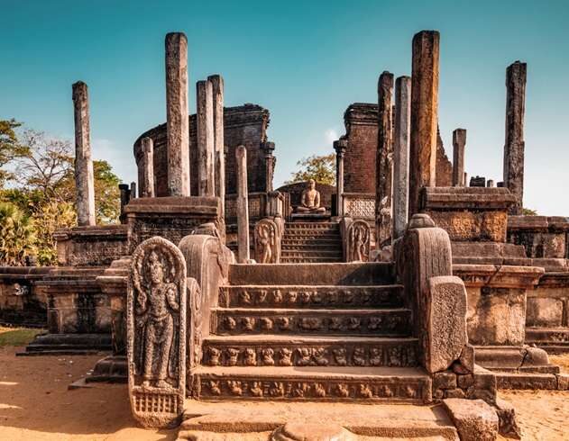 Vatadage relic house in Sacred Quadrangle Polonnaruwa
