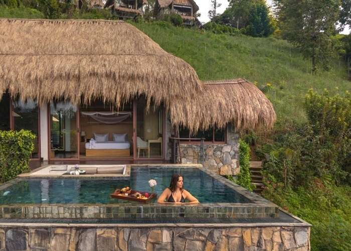 Private guest pool at 98 Acres Hotel in Sri Lanka