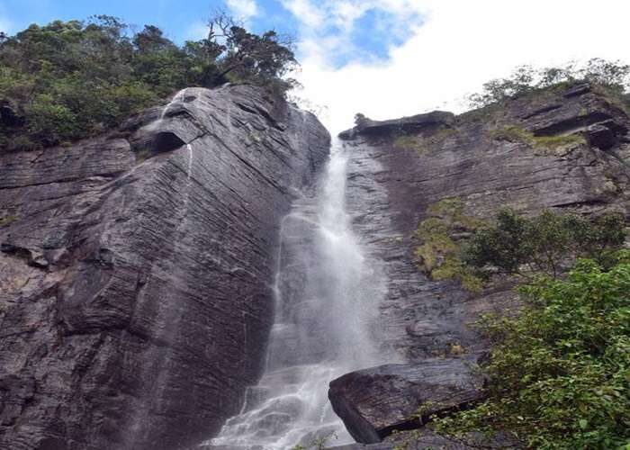 Lover’s Leap waterfall near Nuwara Eliya Sri Lanka
