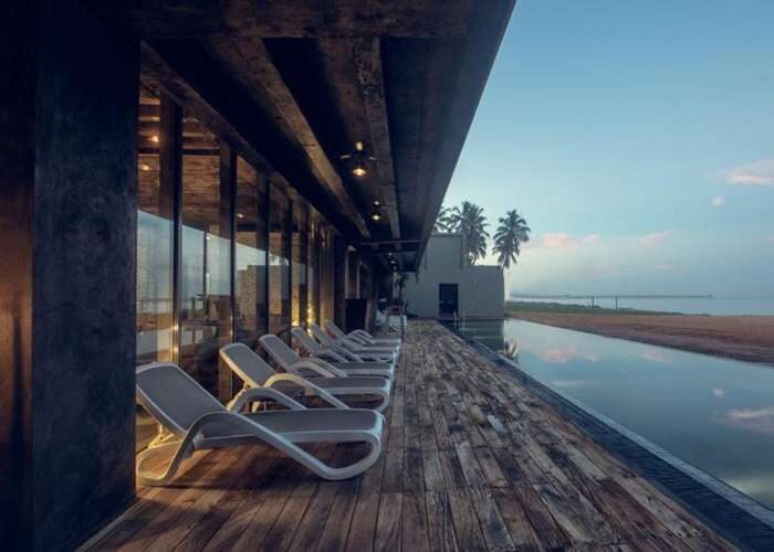 Evening pool view at Pledge Escape Hotel – Hotels and Apartments in Sri Lanka