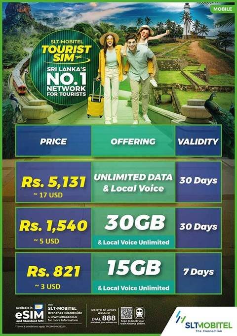 Affordable Mobitel SIM and data packages for tourists in Sri Lanka