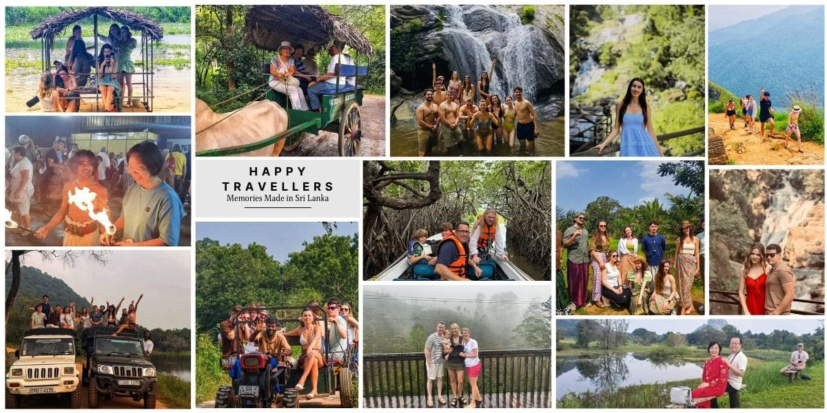 Happy travelers enjoying their Sri Lanka tour experience with SL1 Travels