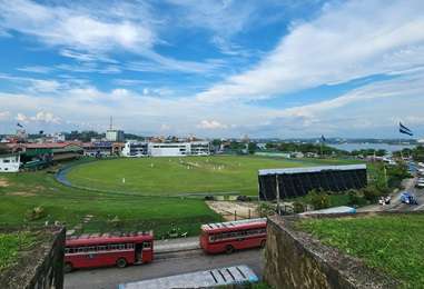 Galle Cricket Stadium near the fort and coastline