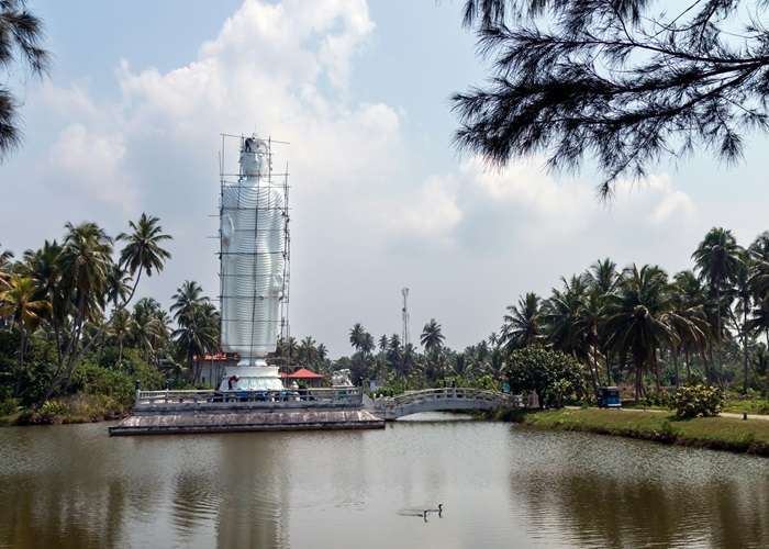 Large Buddha statue at Tsunami Memorial site in Hikkaduwa Sri Lanka