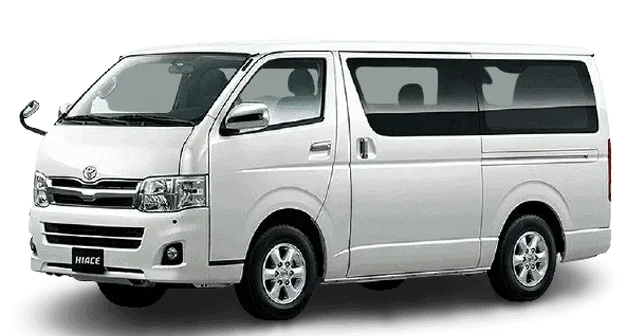 Toyota KDH Super GL van with driver from $45/day.
